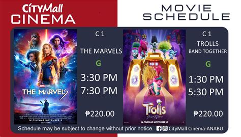 CityMall Anabu Imus Cinema Movie Schedule .